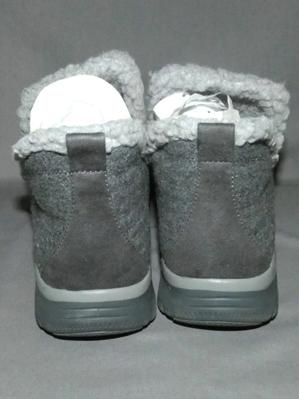 Skechers Charcoal Easy Going Winter Kiss Slip On Shoes Women 11 Relaxed Fit